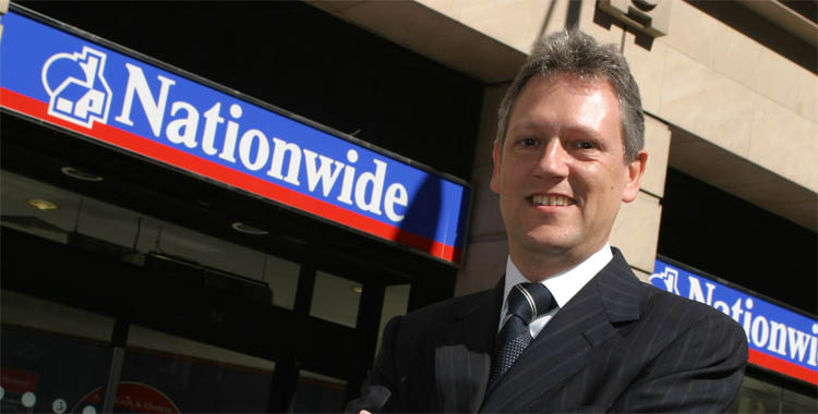 Nationwide CEO Graham Beale outside a branch Nationwide CEO Graham Beale outside a branch